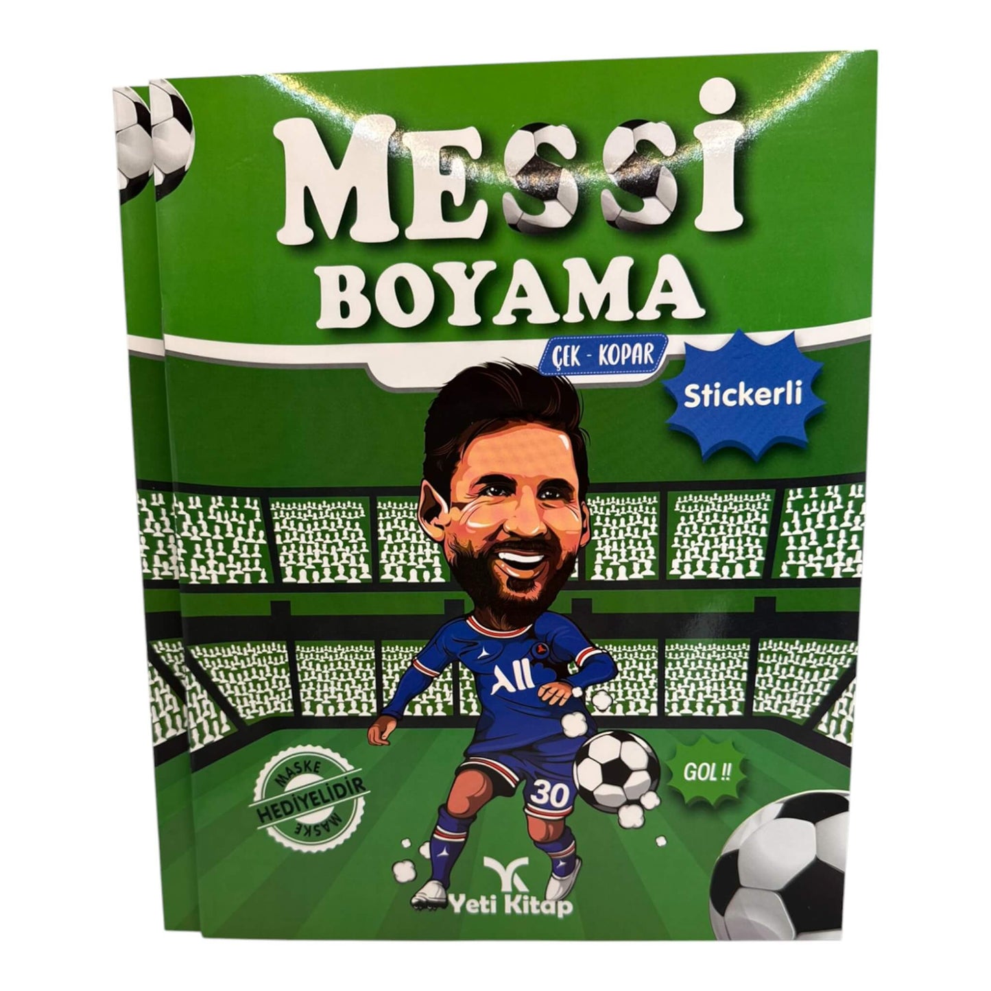 Messi Boyama kitabi Stickerli (Malbuch)