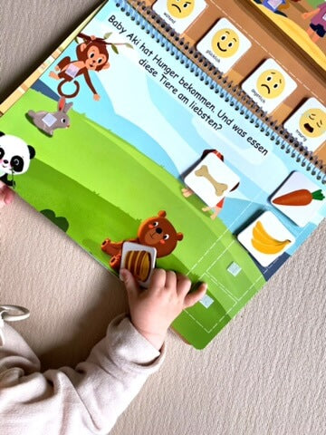 Baby Aki entdeckt die Welt  -  Mitmachbuch + Klettverschluss ab 1 Jahr