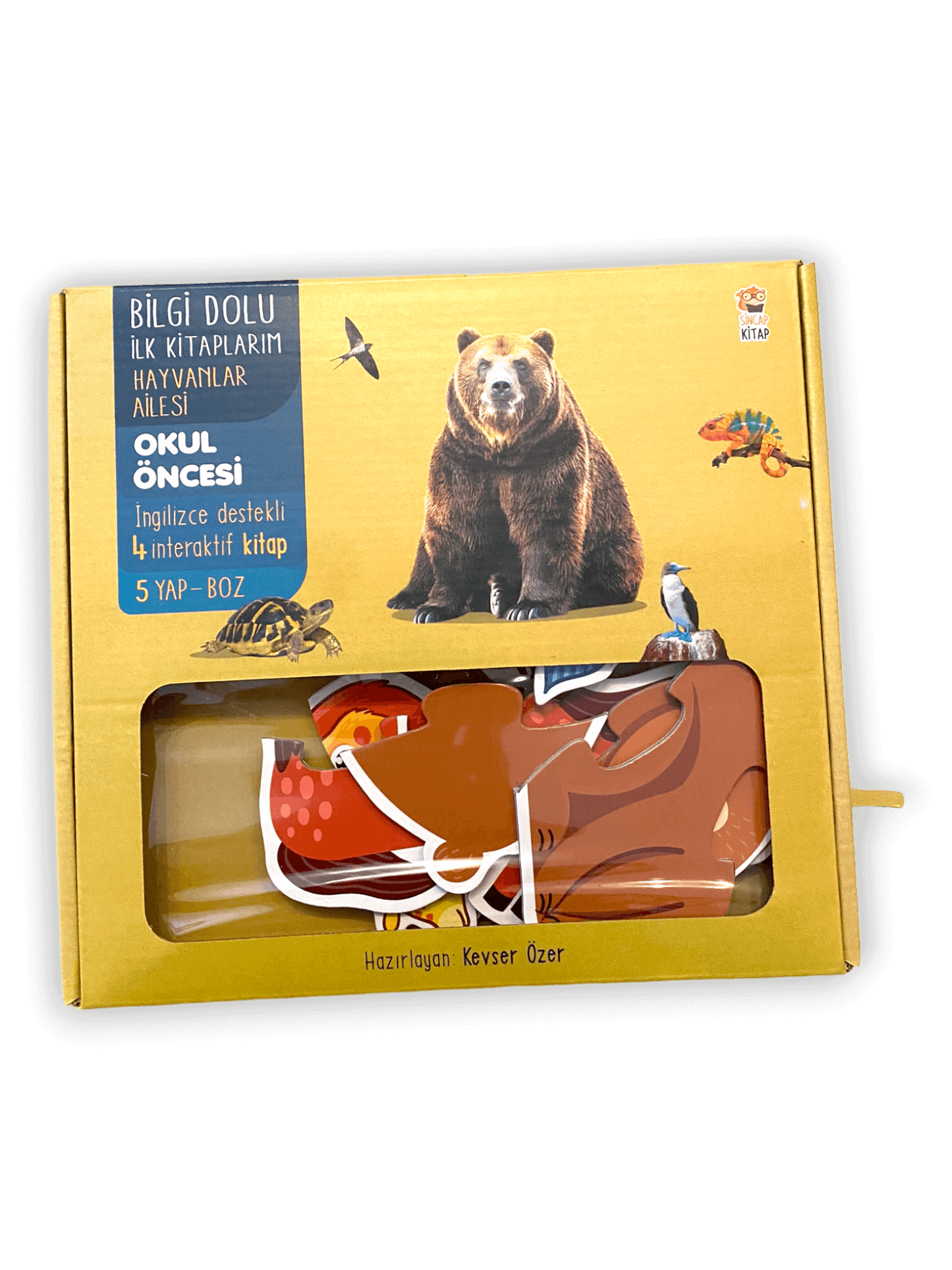Bilgi Dolu İlk Kitaplarım - Hayvanlar Ailesi 4 kitap + Puzzle