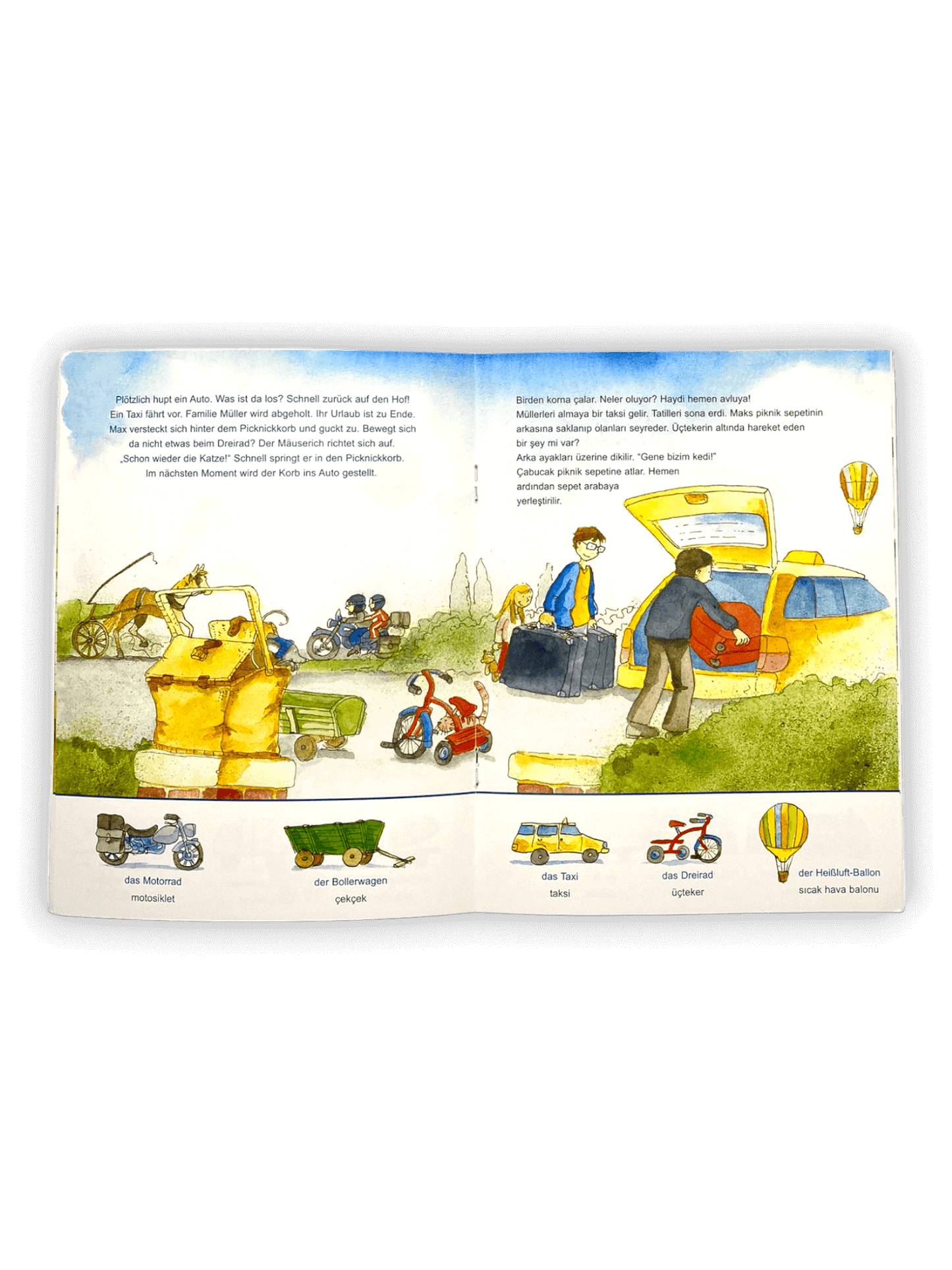 Max fährt mit Türkisch - Deutsches Kinderbuch