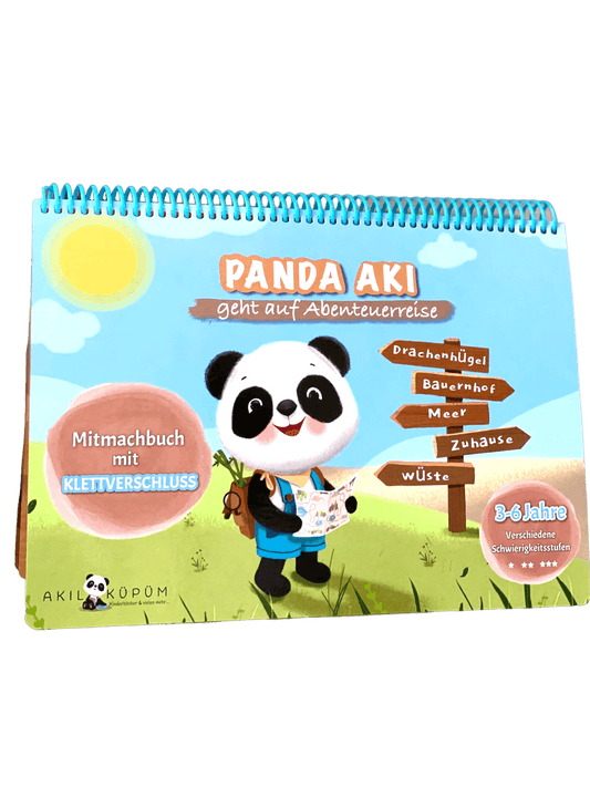 Panda Aki goes on an adventure - activity book + Velcro