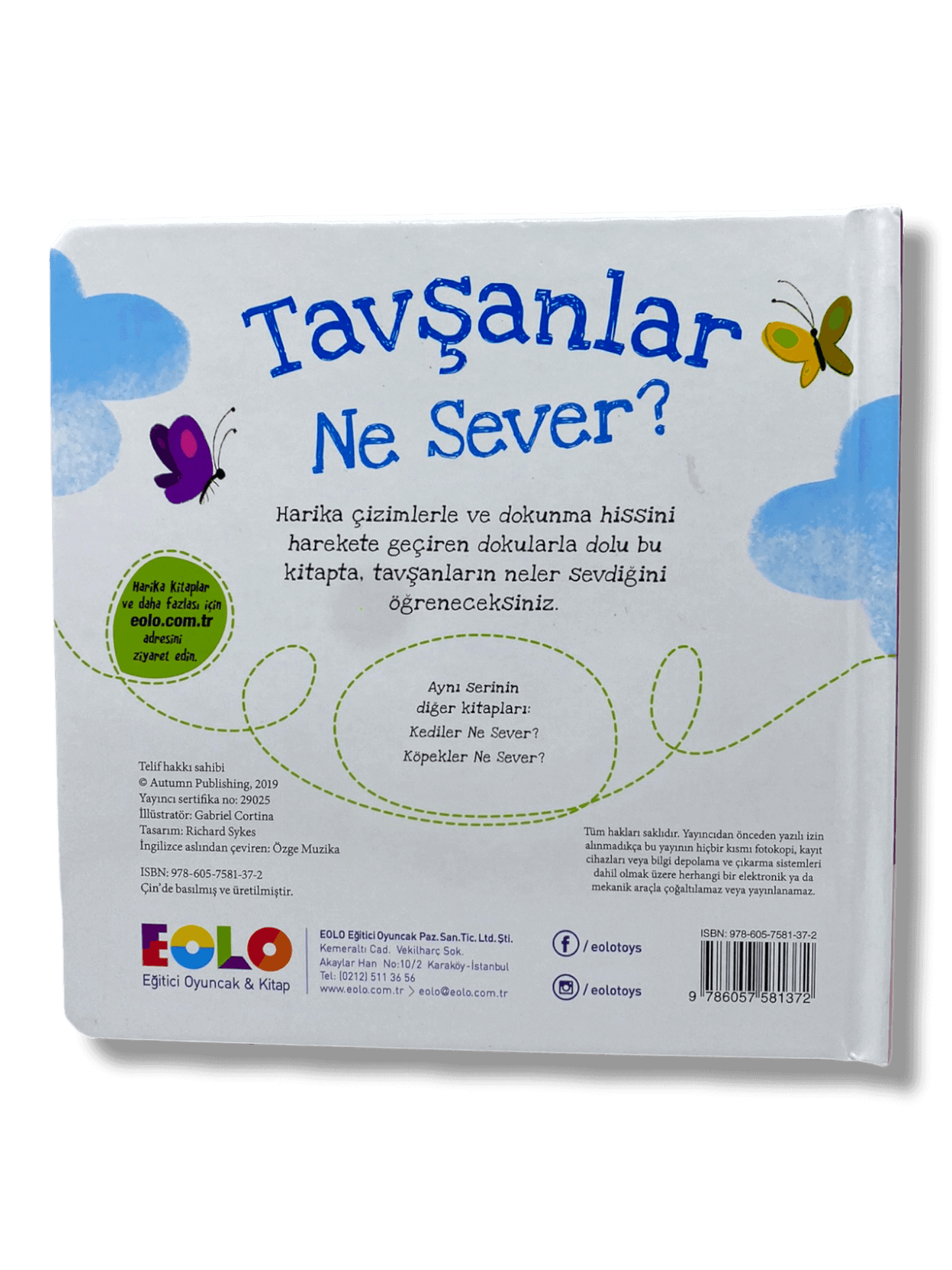 Tavşanlar Ne Sever? -  Dokun-Hisset Kitap - (Was lieben Hasen ? - Fühlbuch)